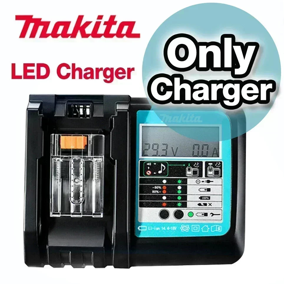18V Makita Genuine Battery, LED Display Rechargeable Tool Battery for Makita LXT Series Power Tool Battery & Charger