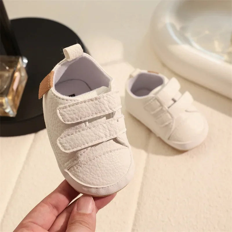 New Arrival Baby Walking Shoes Soft Sole Anti-Slip First Walkers Non-Skid Breathable Infant Shoes with Hook & Loop 0-12M