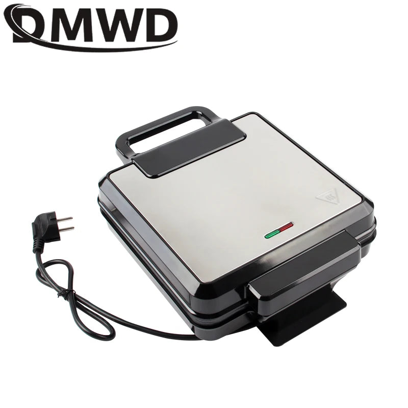 DMWD Electric Waffle Maker Multifunction Breakfast Crepe Baking Machine Muffin Grill Egg Cake Oven 4 pieces Waffle Bakeware EU