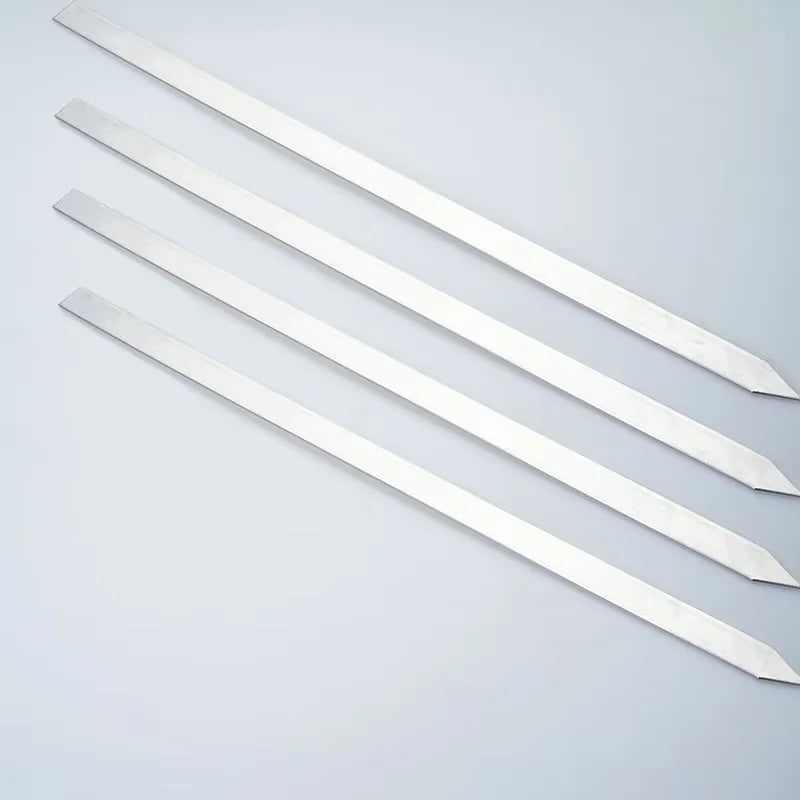 50cm Wide No-Wood Handle Flat Stainless Steel BBQ Skewers Shish Kebab Turkish Persian Grills Koubideh Iranian Brazilian European