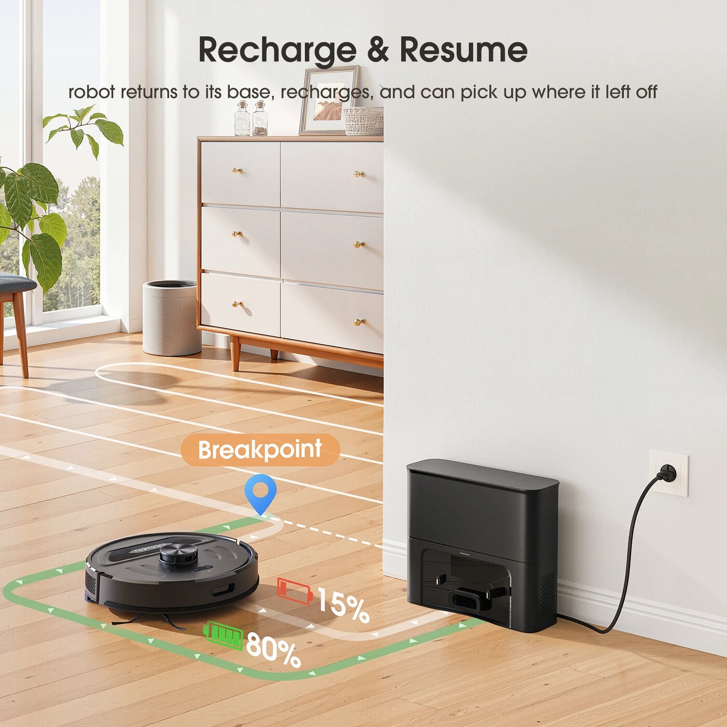 Lubluelu L20Max Self-Emptying 3-in-1 Robot Vacuum Mop - 6000Pa Suction LiDAR Navigation Large Dust Bag Hands-Free 120min Runtime