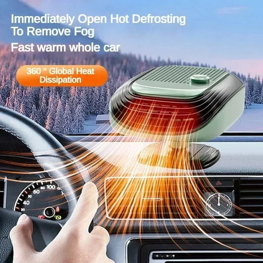 12V/24V Car Heater Fan 360° Rotation Winter Fast Car Heater Large Blowing Area Adjustable Wind Speed Windshield Defogging 2026
