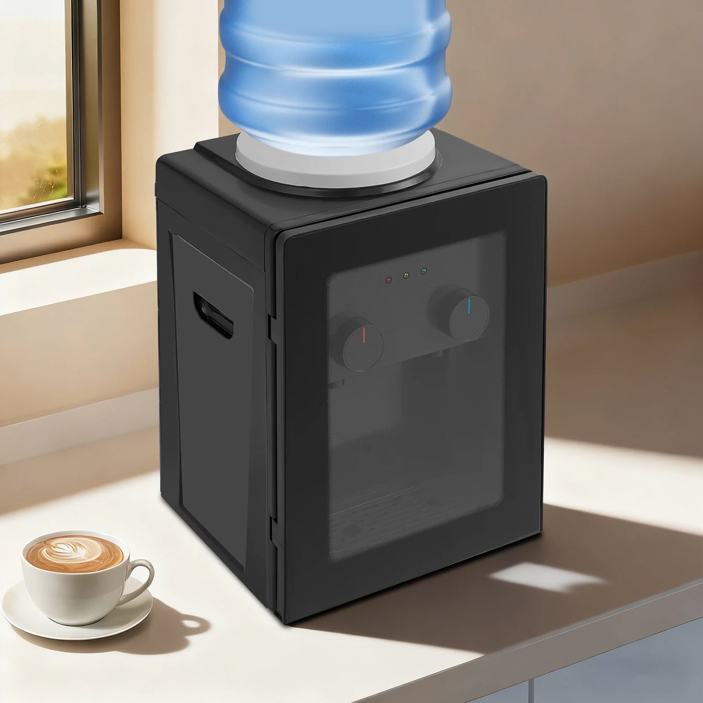 Desktop Water Dispenser Hot and Cold Water Dispenser 550W Stainless Steel Liner Fast Heating All-Season Use Simple Operation