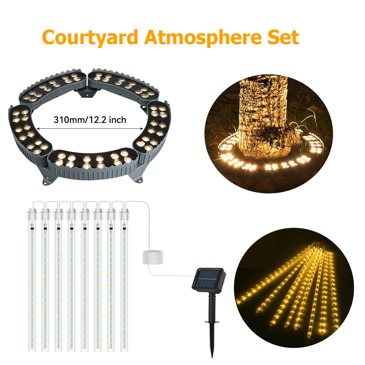 5PCS Outdoor Tree Hugging Lights IP65 Waterproof LED Wall Washer Aluminum AC220V Lawn Spot Lights for Garden Yard Night Decora