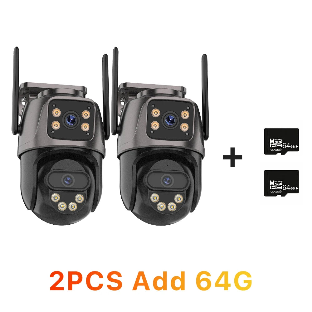 WONSDAR 4/3/2 PCS Option IP WIFI Camera Dual Lens Dual Screen Outdoor Camera Motion Security Protection CCTV Surveillance iCSee
