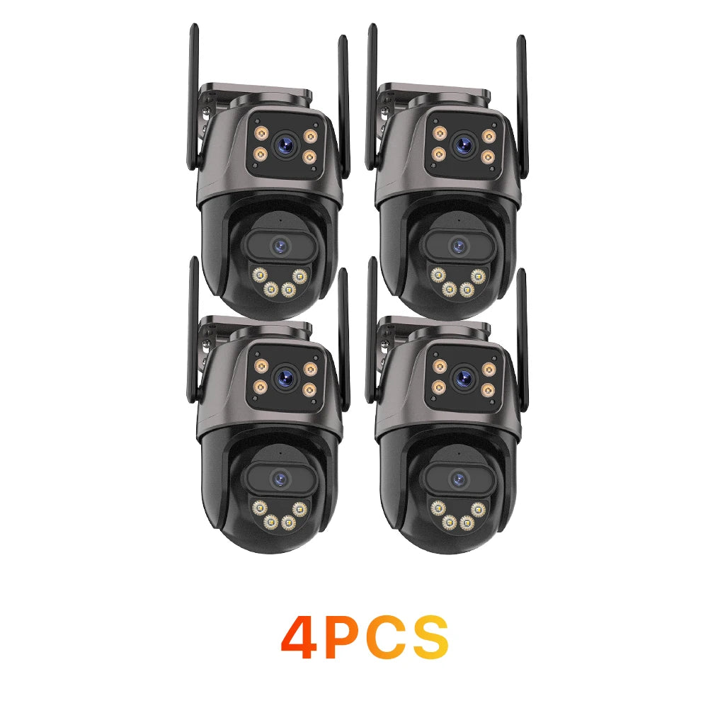 WONSDAR 4/3/2 PCS Option IP WIFI Camera Dual Lens Dual Screen Outdoor Camera Motion Security Protection CCTV Surveillance iCSee