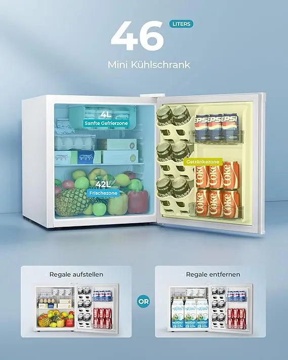 46L Mini refrigerator & Reversible Door Energy Saving Bedroom/office