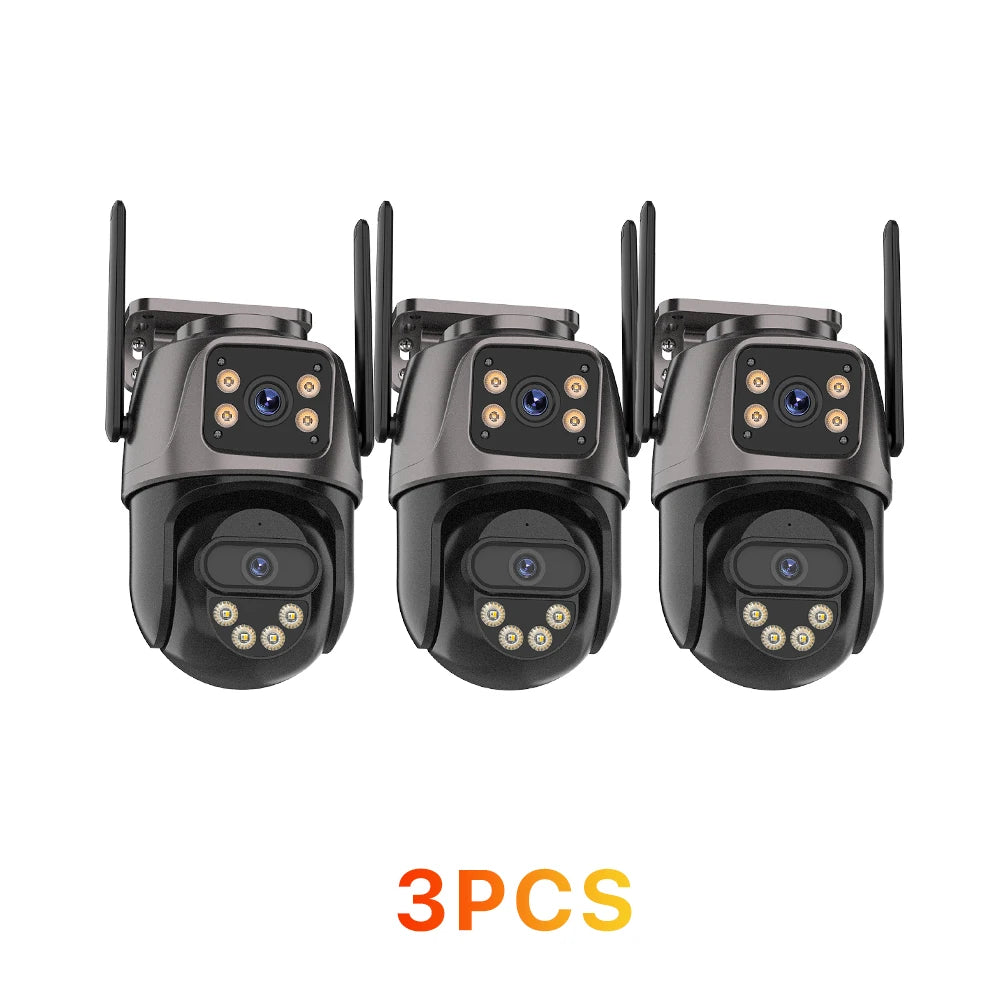 WONSDAR 4/3/2 PCS Option IP WIFI Camera Dual Lens Dual Screen Outdoor Camera Motion Security Protection CCTV Surveillance iCSee