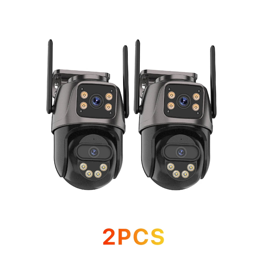 WONSDAR 4/3/2 PCS Option IP WIFI Camera Dual Lens Dual Screen Outdoor Camera Motion Security Protection CCTV Surveillance iCSee