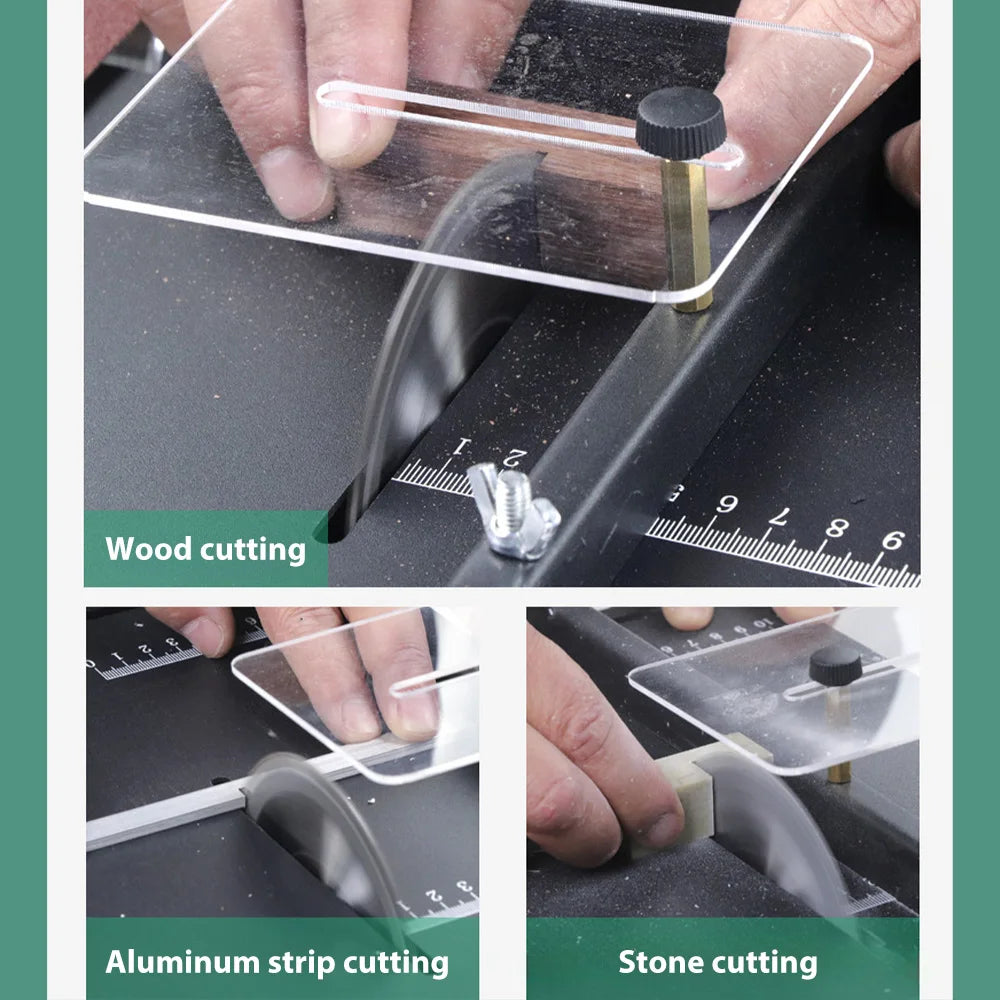 Circular Table Saw Mini Bench Saw and Belt Sander 7 Speeds Cutting Depth for Wood Plastic Stone Metal DIY Woodworking Projects