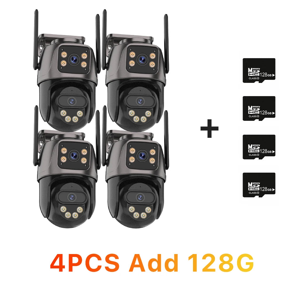 WONSDAR 4/3/2 PCS Option IP WIFI Camera Dual Lens Dual Screen Outdoor Camera Motion Security Protection CCTV Surveillance iCSee