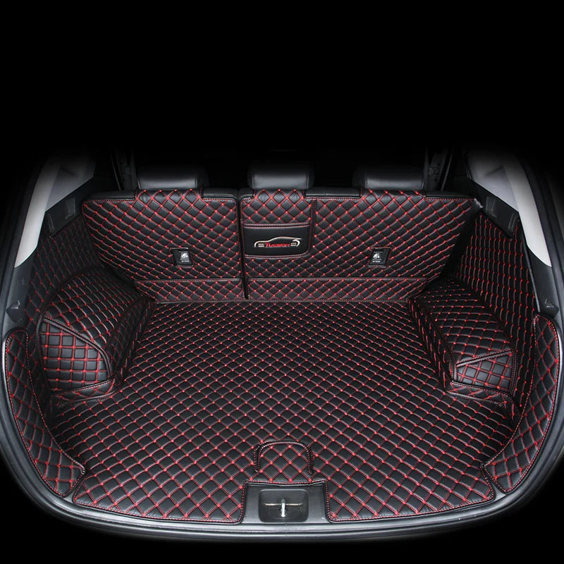 leather car trunk mat for hyundai tucson    2019 2020 suv cargo liner accessories interior boot