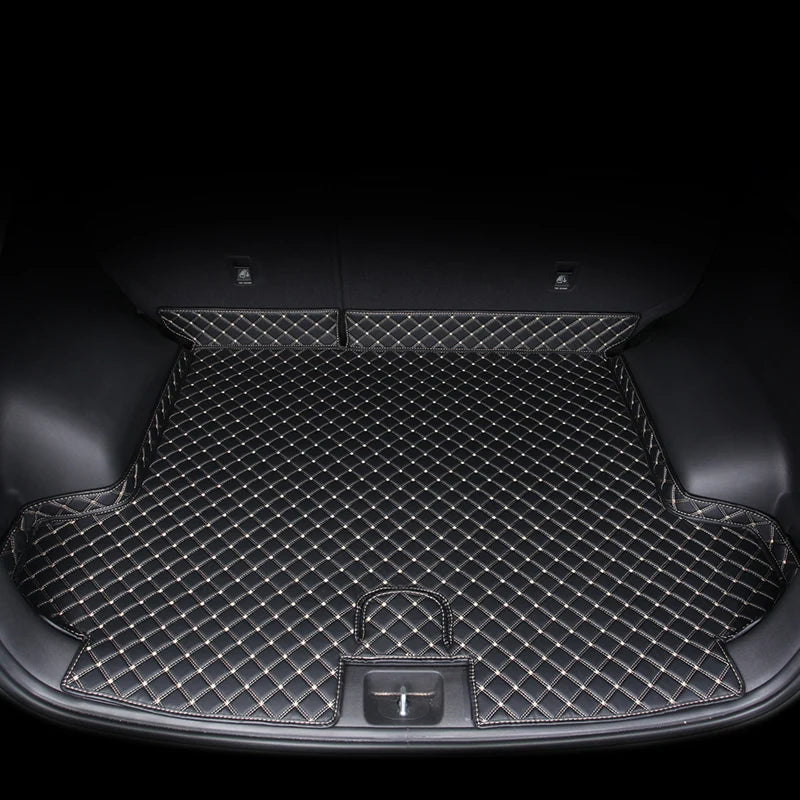 leather car trunk mat for hyundai tucson    2019 2020 suv cargo liner accessories interior boot