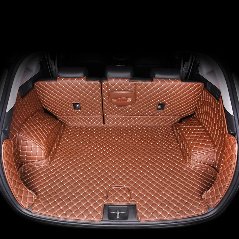 leather car trunk mat for hyundai tucson    2019 2020 suv cargo liner accessories interior boot