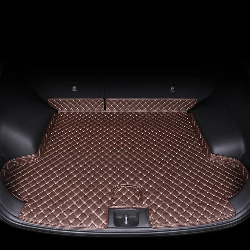 leather car trunk mat for hyundai tucson    2019 2020 suv cargo liner accessories interior boot