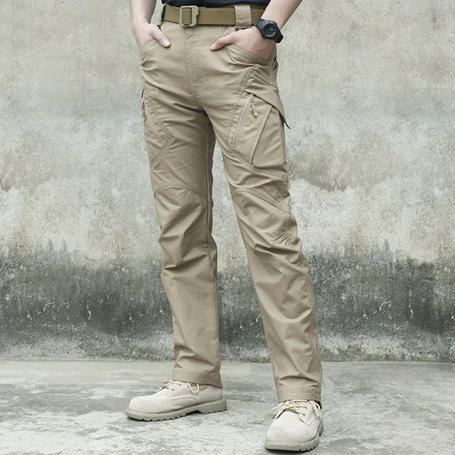 Mens Waterproof Cargo Pants Elastic Multiple Pocket Military Male Trousers Outdoor Joggers Pant Plus Size Tactical Pants Men