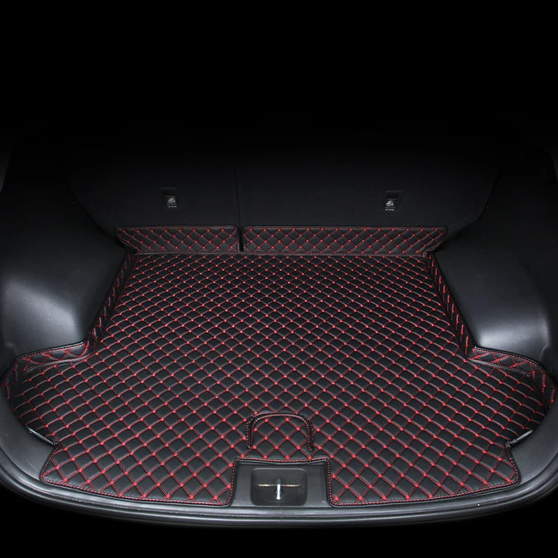 leather car trunk mat for hyundai tucson    2019 2020 suv cargo liner accessories interior boot