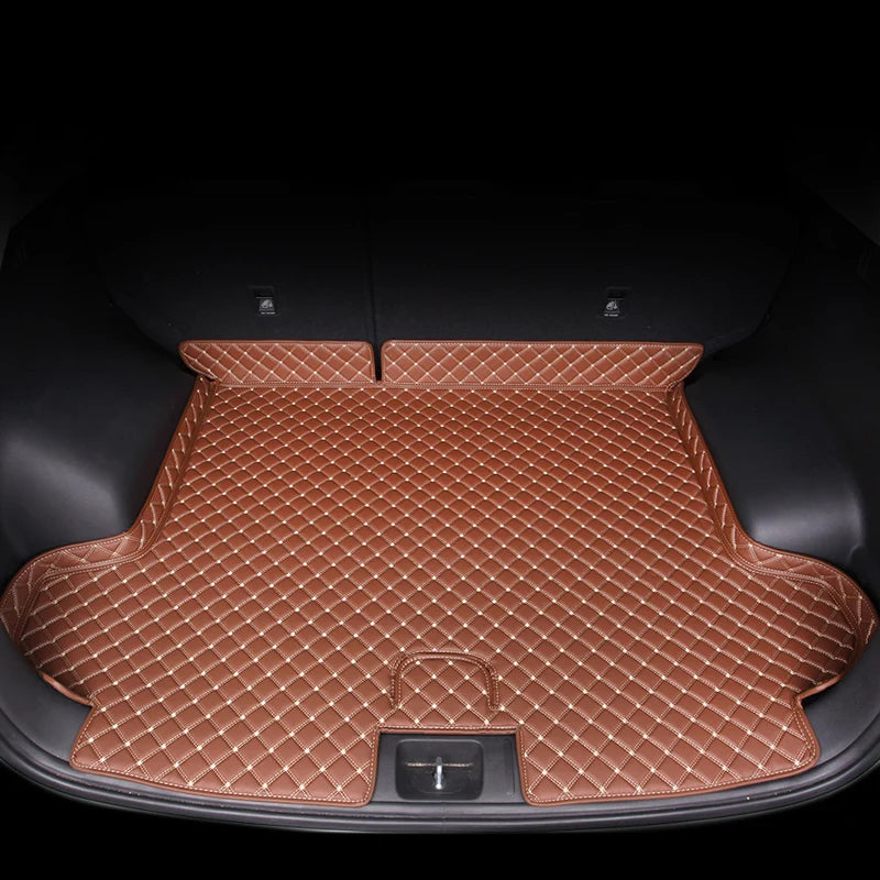 leather car trunk mat for hyundai tucson    2019 2020 suv cargo liner accessories interior boot