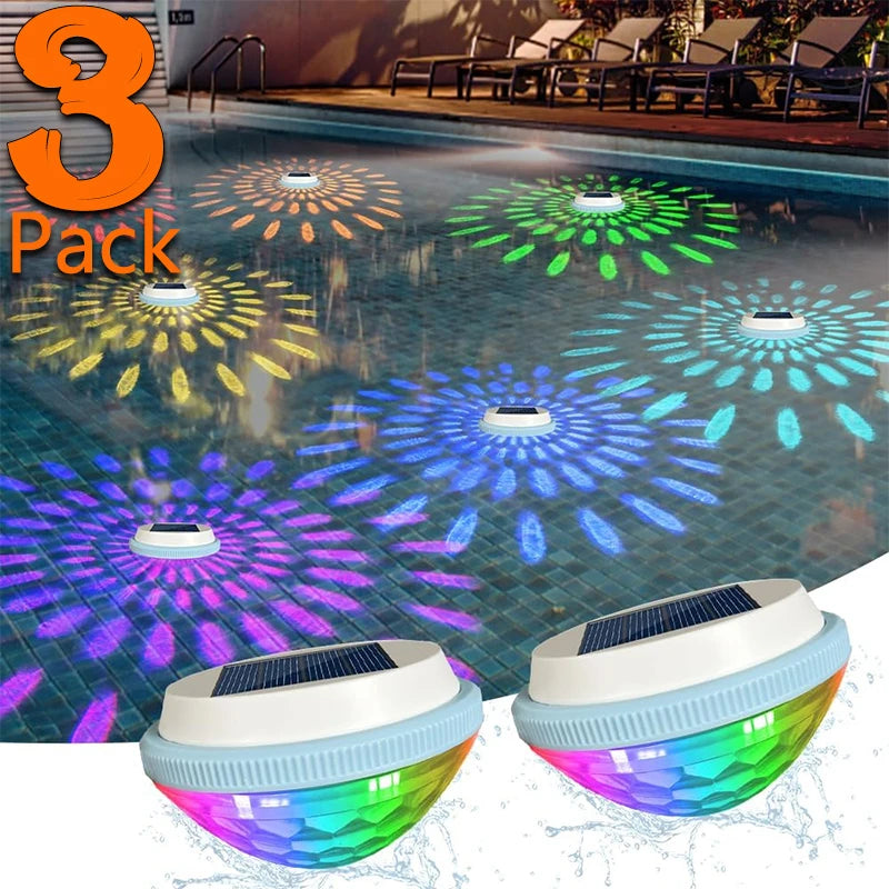 Solar Floating Pool Lighting, 7 Colour Changing Light Waterproof , Pond Lights, Swimming Lamp for Pools Decoration