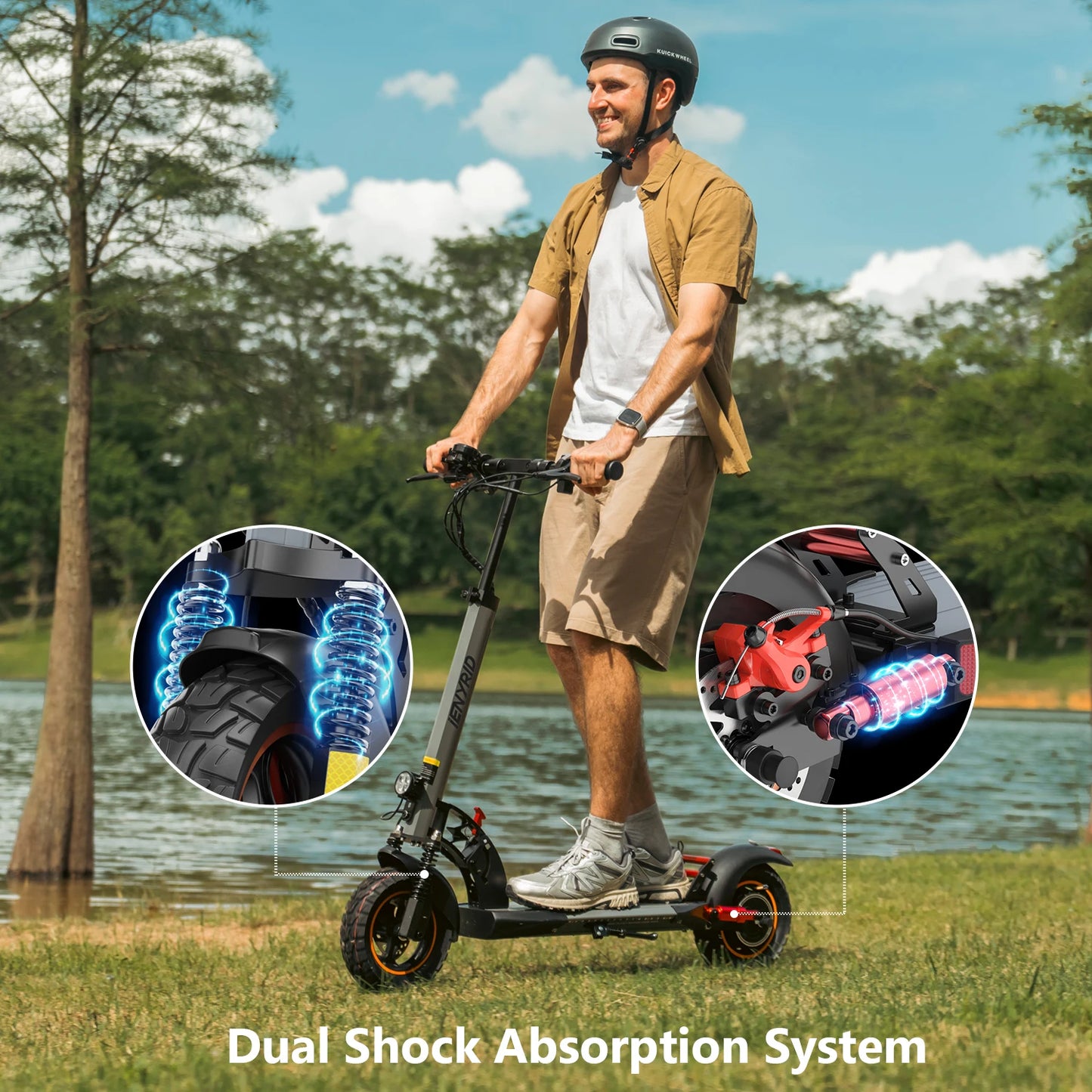 iENYRID A1 Electric Scooter,800W Powerful Motor Max Speed 45KM, Max Mileage 20-30KM New City Mobility E-Scooter 3-7 Days Deliver