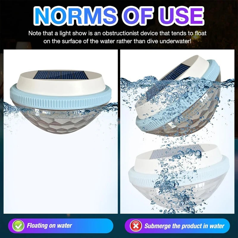 Solar Floating Pool Lighting, 7 Colour Changing Light Waterproof , Pond Lights, Swimming Lamp for Pools Decoration