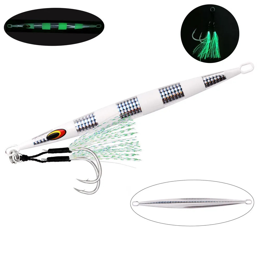 1PC 80g 100g 150g 200g Saltwater Metal Jigs Deep Sea Fishing Lure Vertical Speed Jigs