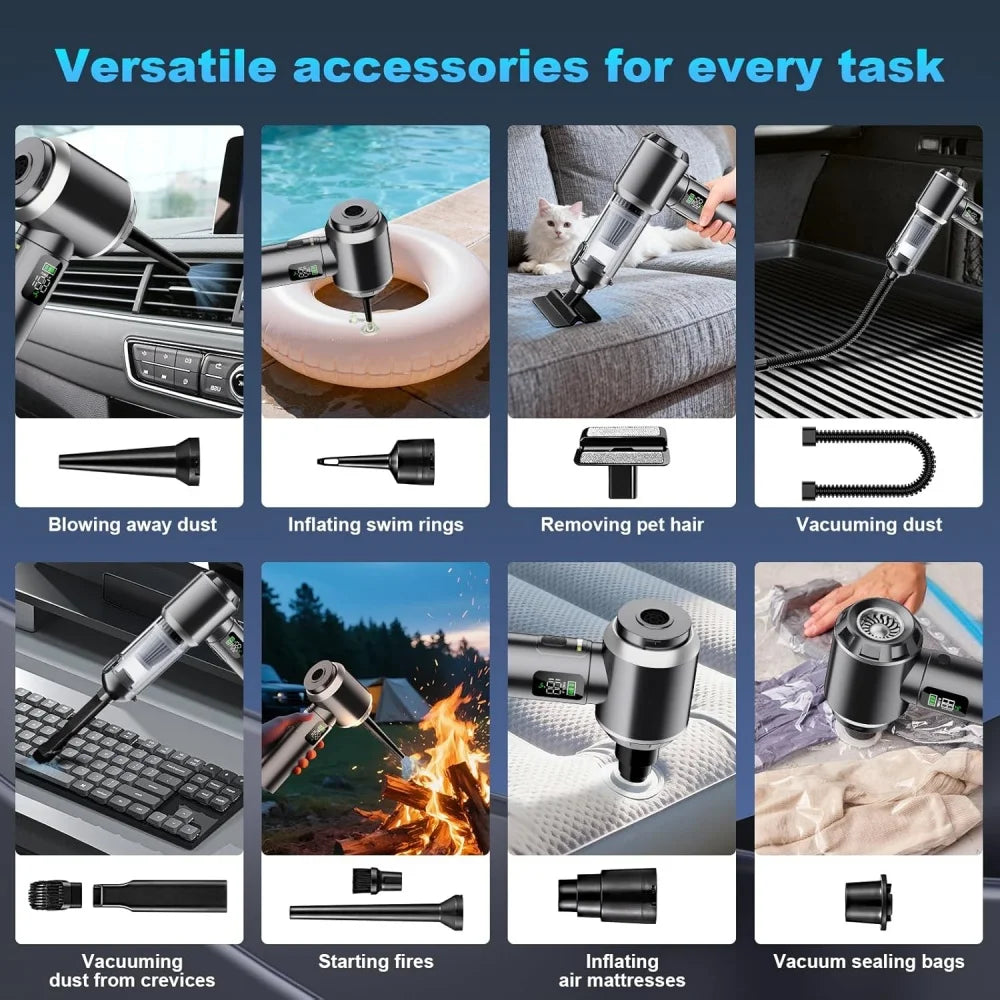 Car Vacuum Cleaner High Power Portable Handheld Wireless Brushless Motor Cleaning Machine Powerful Air Duster for Home Appliance