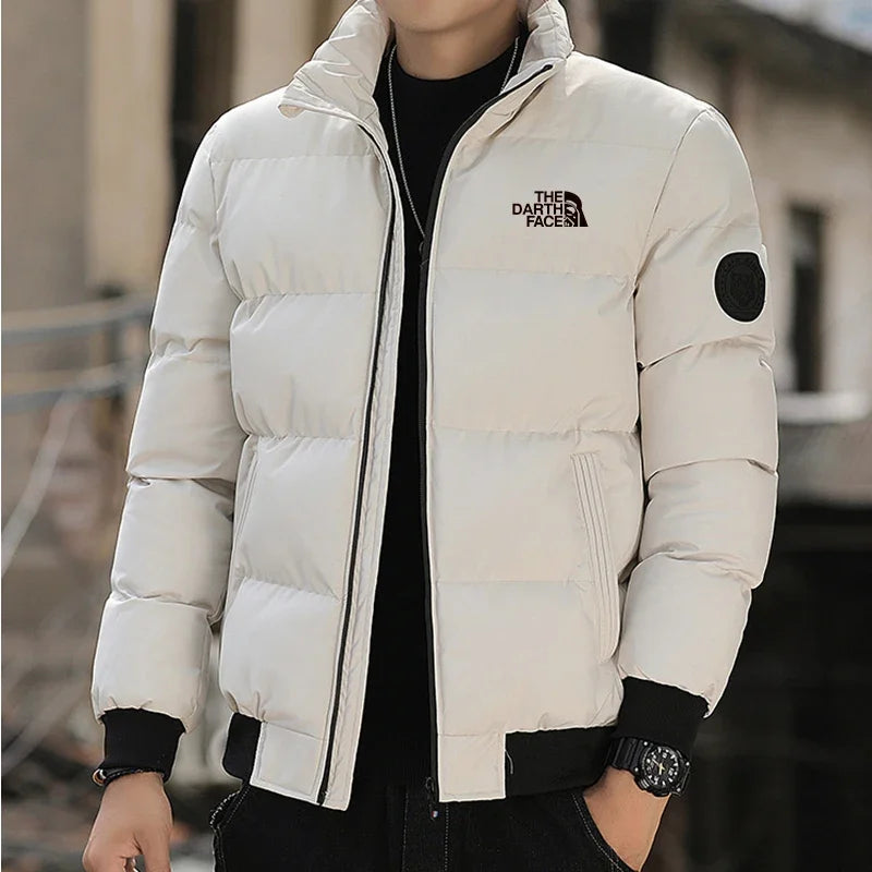 Mens Winter Jacket Cotton Coat Thick Warm Windproof Cold Weather Parka with Hood Outdoor Thermal Insulated Clothing for Snow