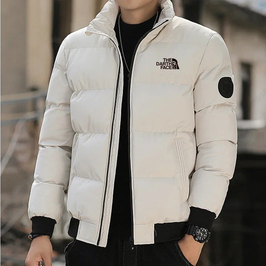 Mens Winter Jacket Cotton Coat Thick Warm Windproof Cold Weather Parka with Hood Outdoor Thermal Insulated Clothing for Snow