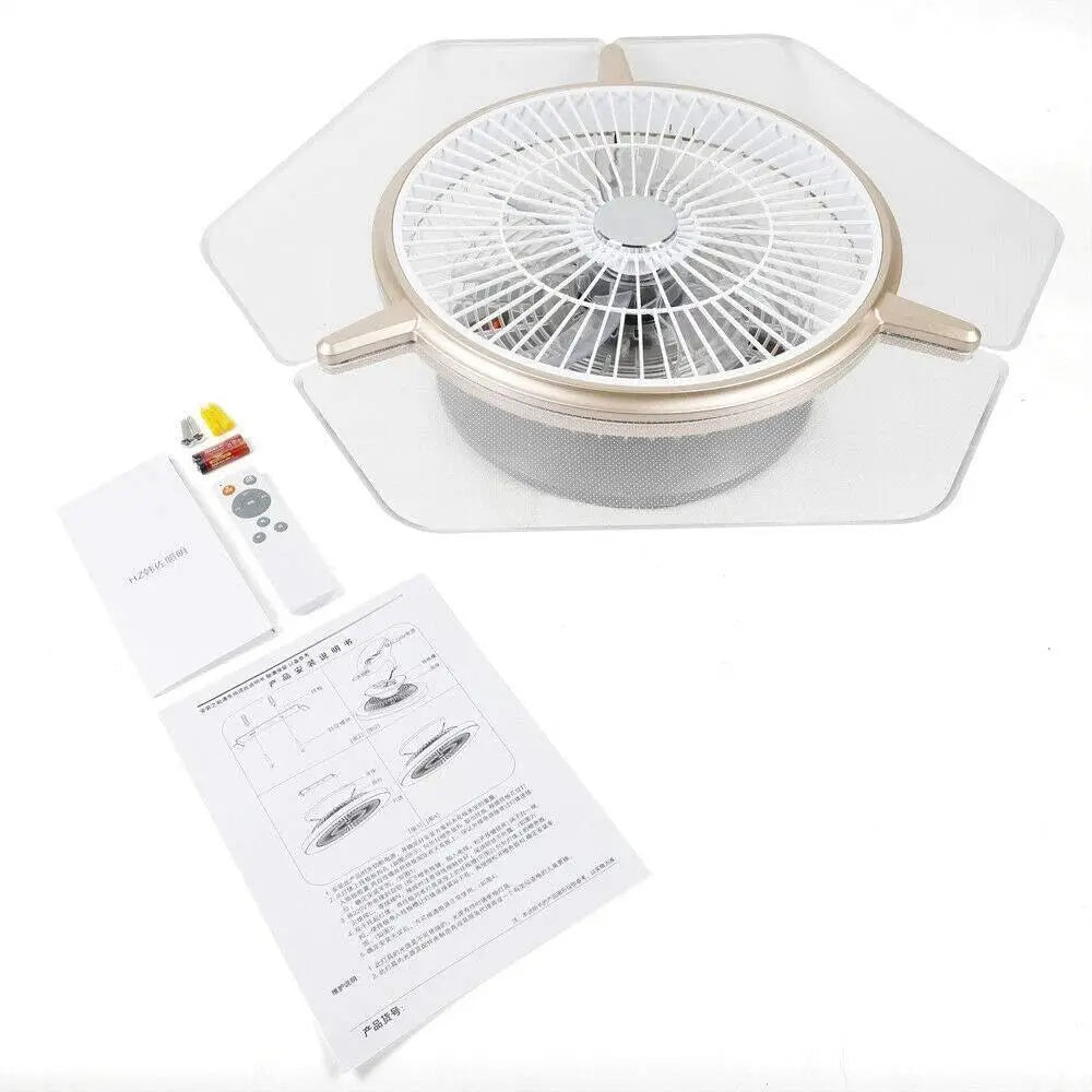 Gold Modern Ceiling Fan Light 2880lm Lumens Ceiling Fan Light with Remote Control for Living Rooms, Dining Rooms, Bedrooms