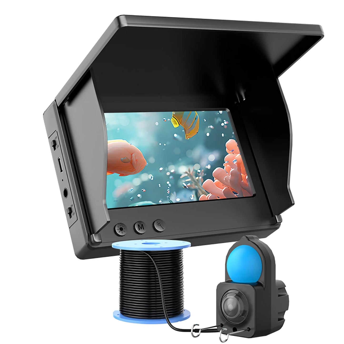 Underwater Fishing Camera,  Portable Fish Finder with 4.3" HD Monitor With Night Vision Lights for Lake Boat Ice Fishing