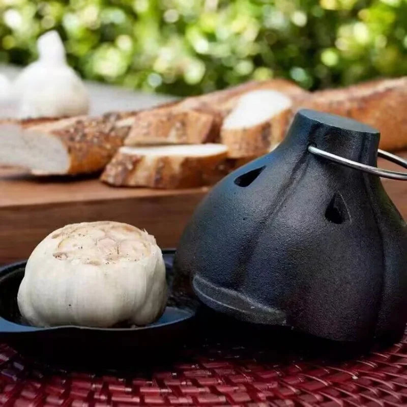JUSTINLAU Garlic Grills Double-ear Barbeque Grill Onion Potato Barbecue Cooker Uncoated Baking Pot Home/Outdoor Barbecue Tools