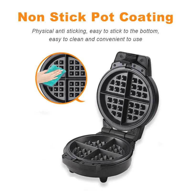 3in1 Breakfast Machine Double side heating Non-stick Grill Sandwich Waffle Maker Cartoon Cake Donut Baking Oven Dessert Toaster