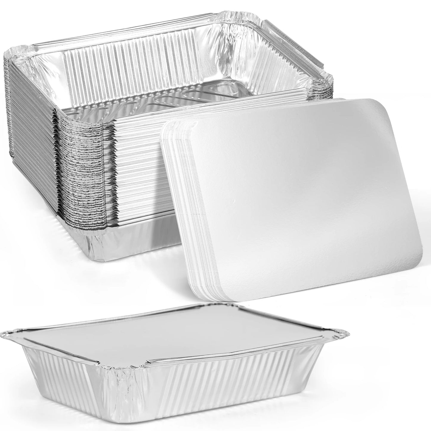 Aluminum Foil Pans Loaf Baking Trays Thickened Food Cooking Container BBQ Tray Non-Stick Cake Packing Boxes Kitchen Baking Tool