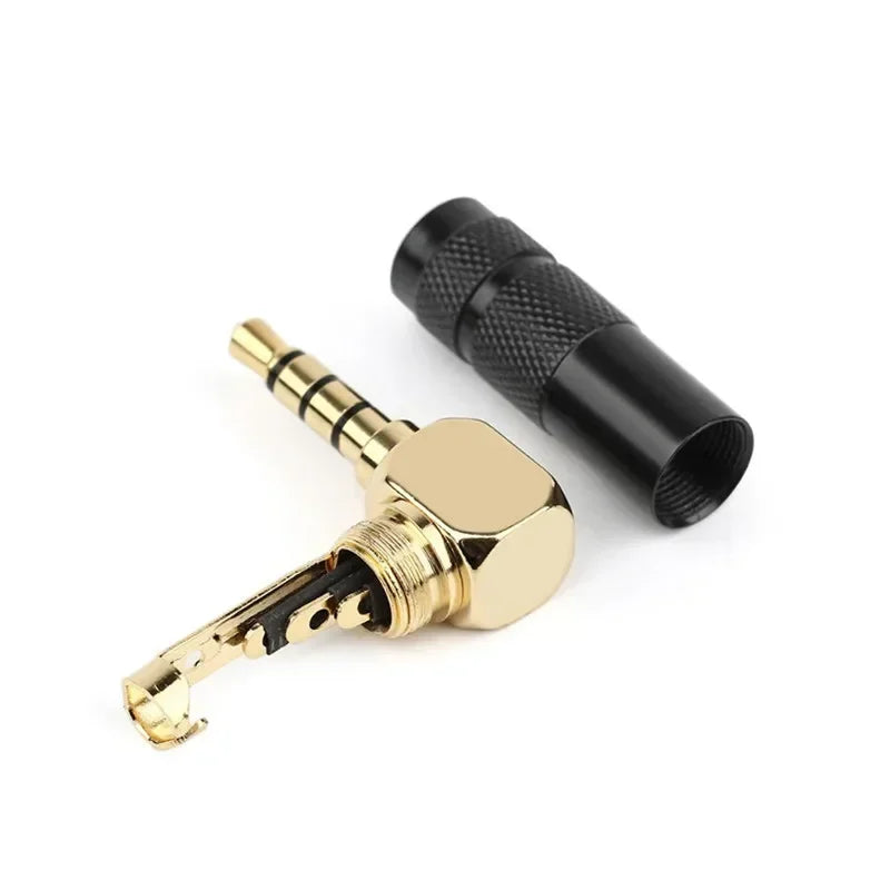 Jack 3.5mm 90 Degree For Soldering 1/8" 3 4 Pole Earphone Plug Audio Connector Right Angle Gold Plated 3.5 Consumer Electronics