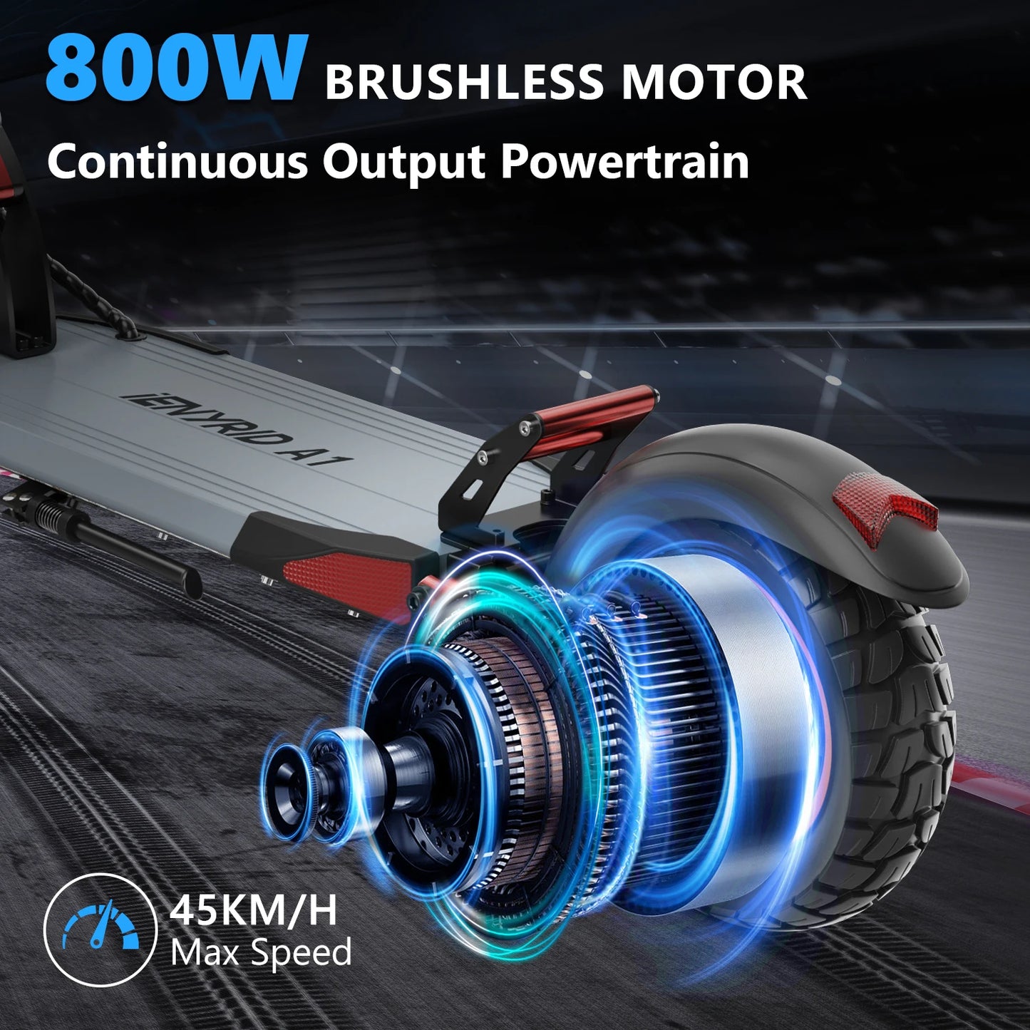 iENYRID A1 Electric Scooter,800W Powerful Motor Max Speed 45KM, Max Mileage 20-30KM New City Mobility E-Scooter 3-7 Days Deliver