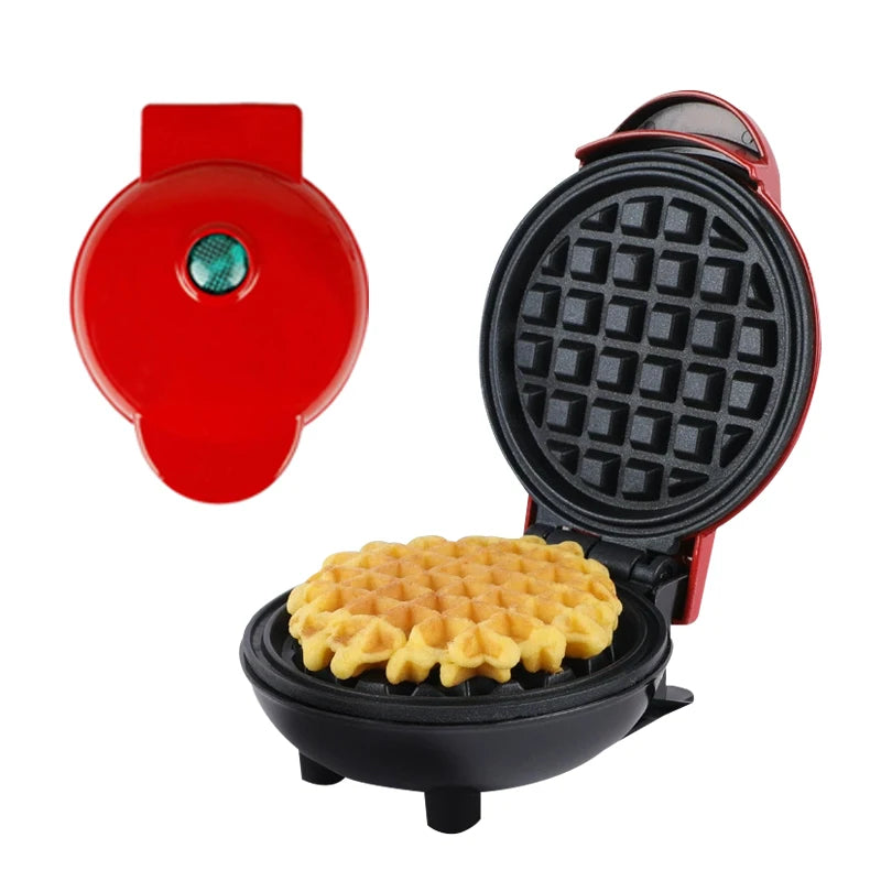 DMWD Electric Mini Waffle Maker Double-Sided Heating Home Breakfast Roaster Kitchen Small Dessert Cooking Machine 110V/220V