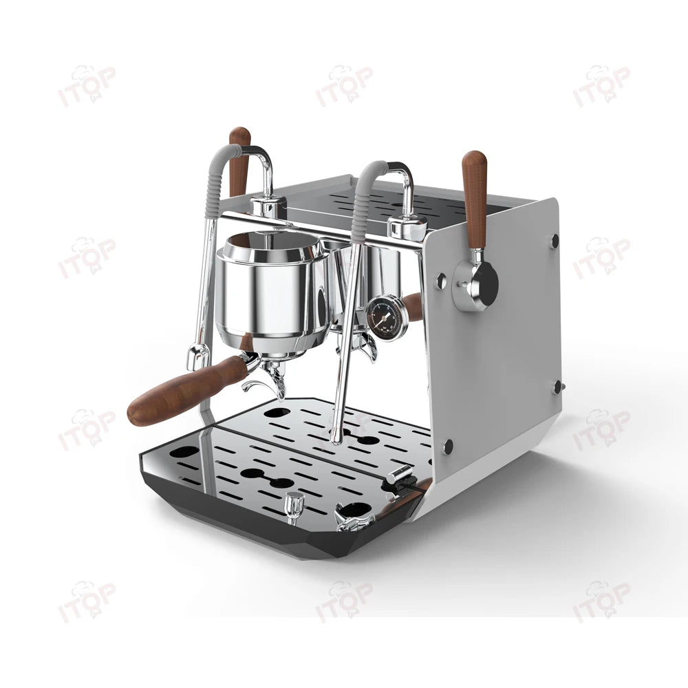 Rotary Pump Coffee Machine Home/commercial Espresso Coffee Maker 0.5L+ 1L Boliers PID Temperture Control Connect External Water