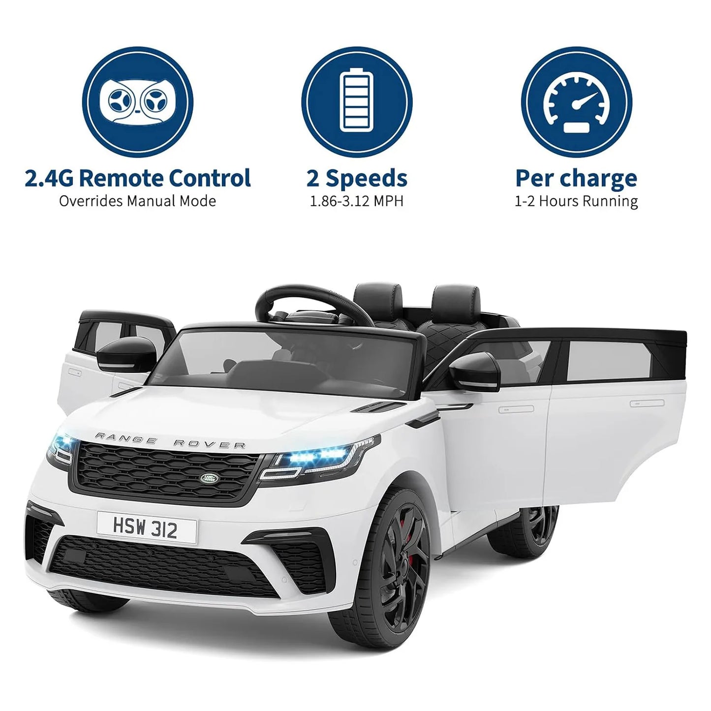 12V Kids Electric Ride-On Car, Parental Remote Control, Music & MP3, Electric Vehicle, Dual Driving Modes for Children 3 Years+