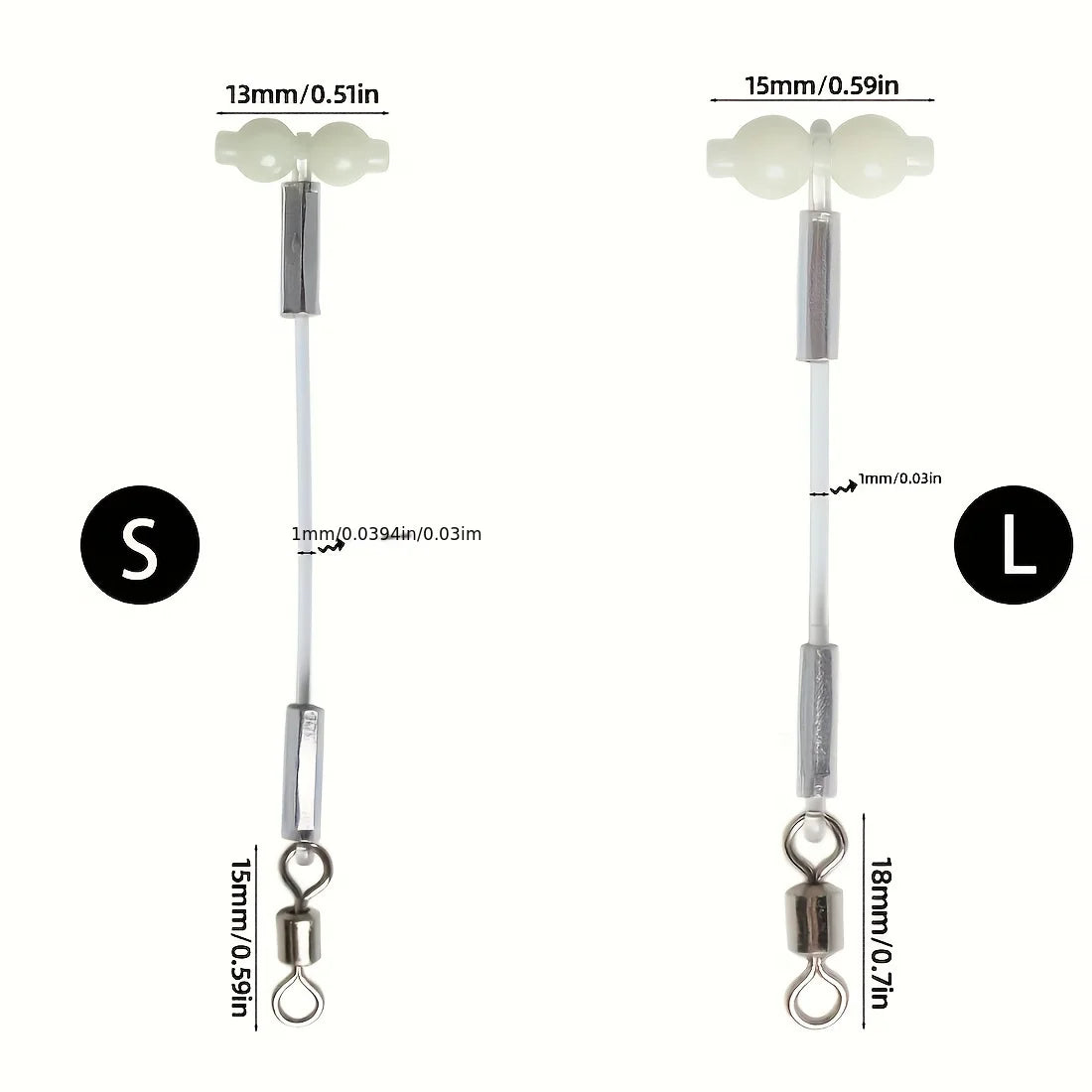 5pcs Luminous Gourd Balance Bracket, Gourd Swivel Connector, Sea Fishing DIY Fishing Group, Fishing Supplies, Fishing Small Acce