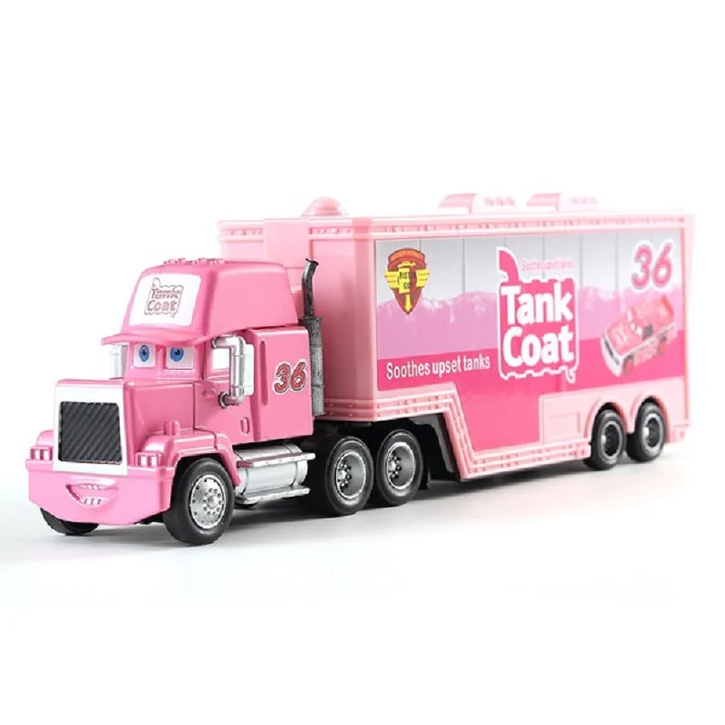 Disney Pixar mack Cars truck Racing 2 3 1 Toy Lightning McQueen Cruz Ramirez diecast Metal trailer Model lorry Children kid Gift