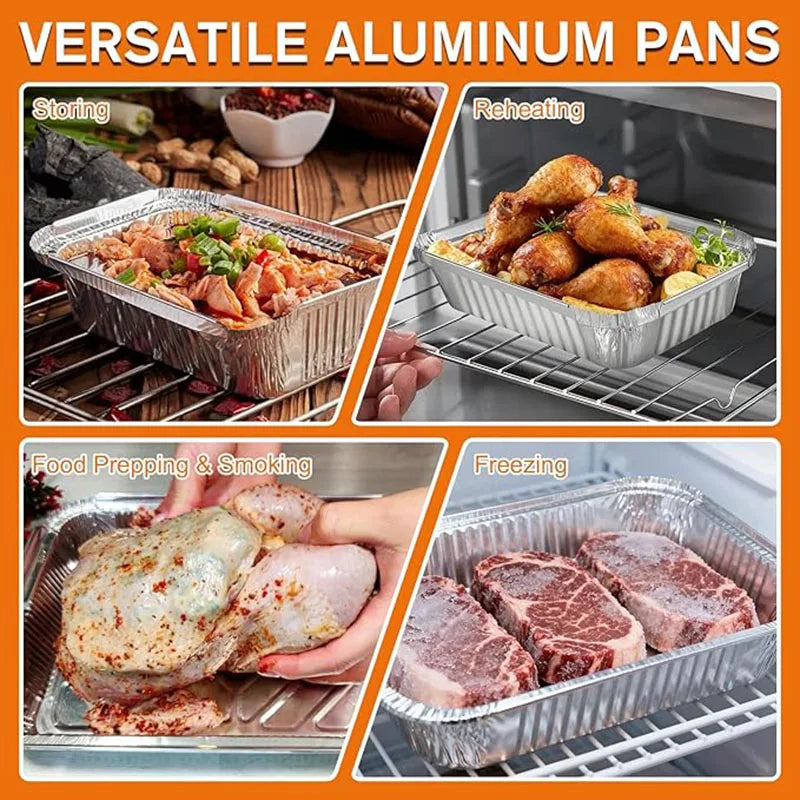 Aluminum Foil Pans Loaf Baking Trays Thickened Food Cooking Container BBQ Tray Non-Stick Cake Packing Boxes Kitchen Baking Tool