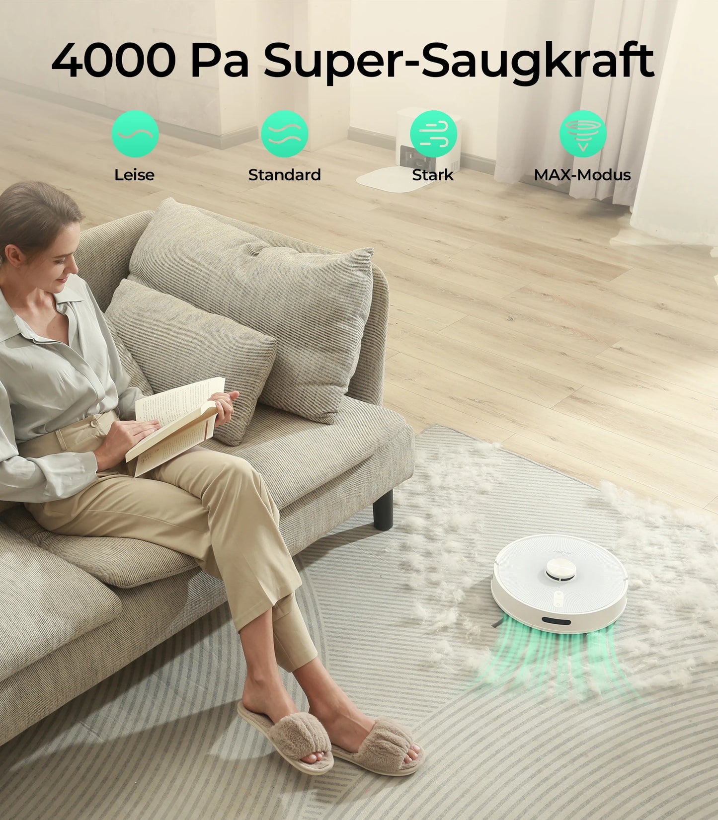 Robot Vacuum Cleaner Redkey R10 ,LiDAR Navigation,APP Control,4000PA Suction,Smart Home Mop,Floor Carpet Washing Tool(1000W)