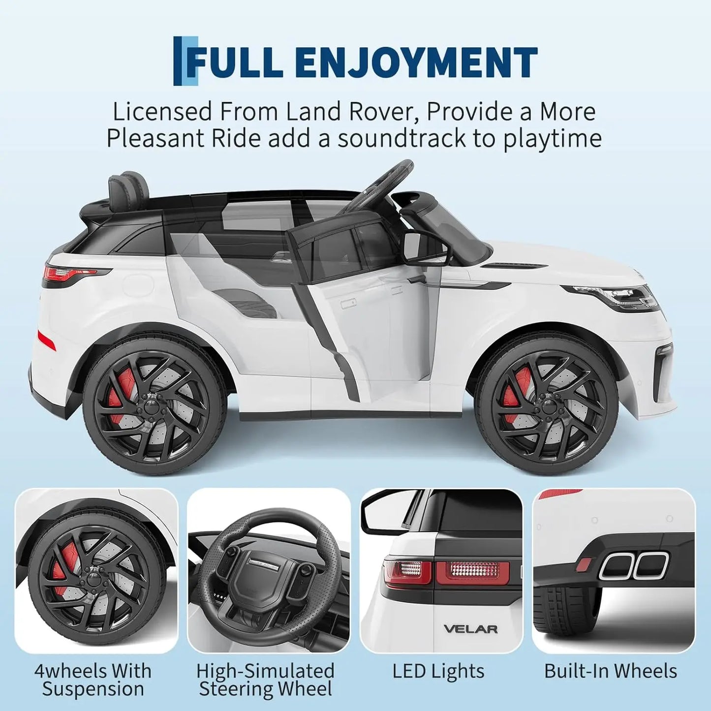 12V Kids Electric Ride-On Car, Parental Remote Control, Music & MP3, Electric Vehicle, Dual Driving Modes for Children 3 Years+