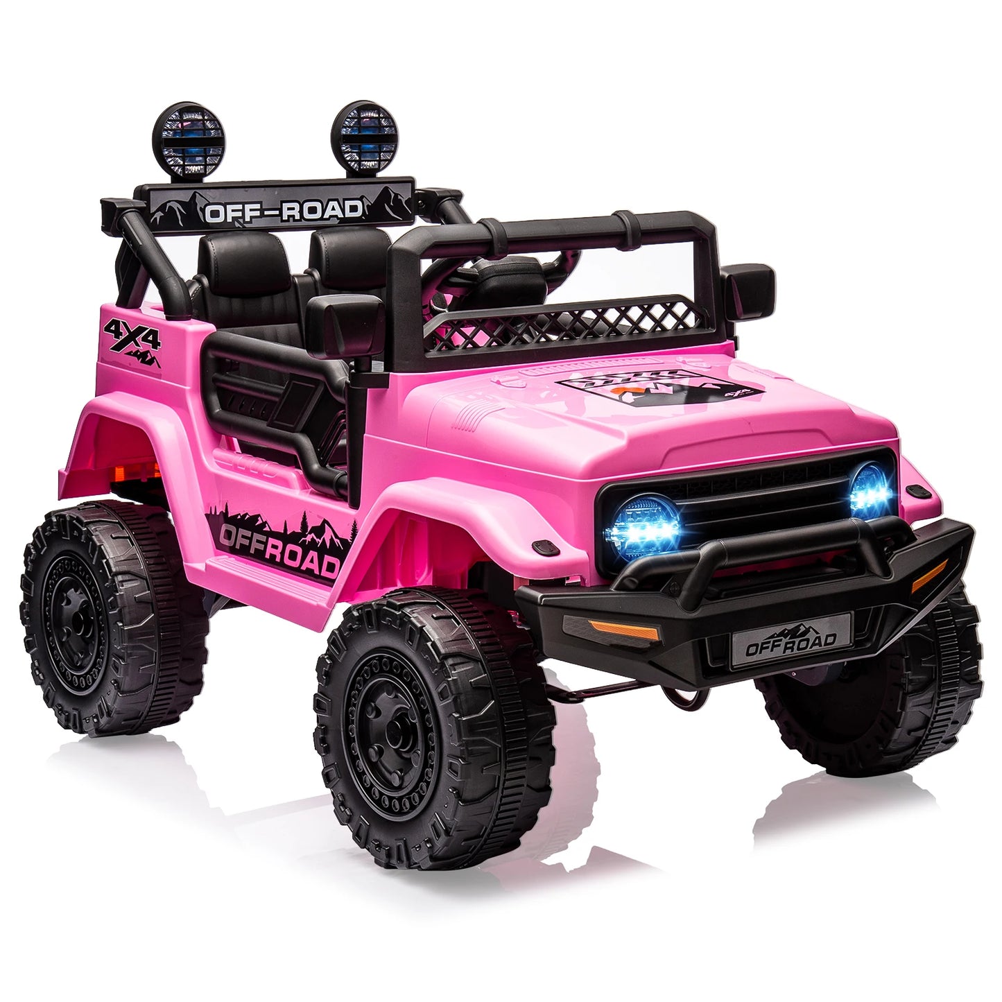 Electric Car for Kids with Remote Control 12V Ride On Car with Seat Belt, Music (MP3/USB/TF), LED Light, Children's for 3+ Years
