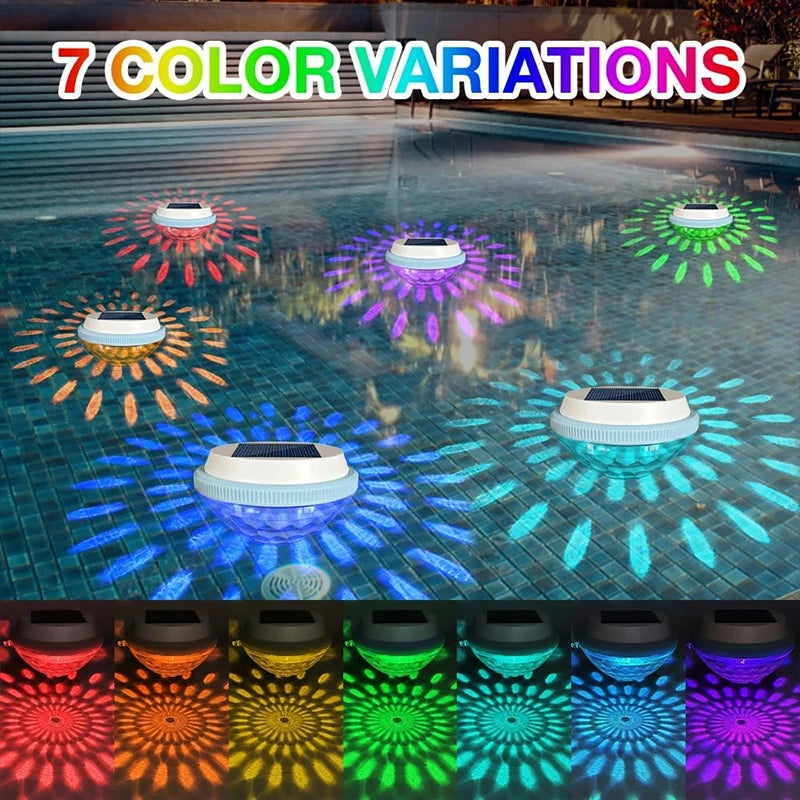 Solar Floating Pool Lighting, 7 Colour Changing Light Waterproof , Pond Lights, Swimming Lamp for Pools Decoration
