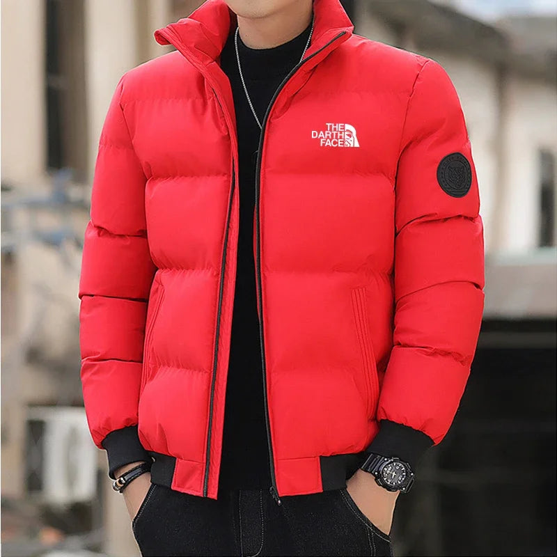 Mens Winter Jacket Cotton Coat Thick Warm Windproof Cold Weather Parka with Hood Outdoor Thermal Insulated Clothing for Snow