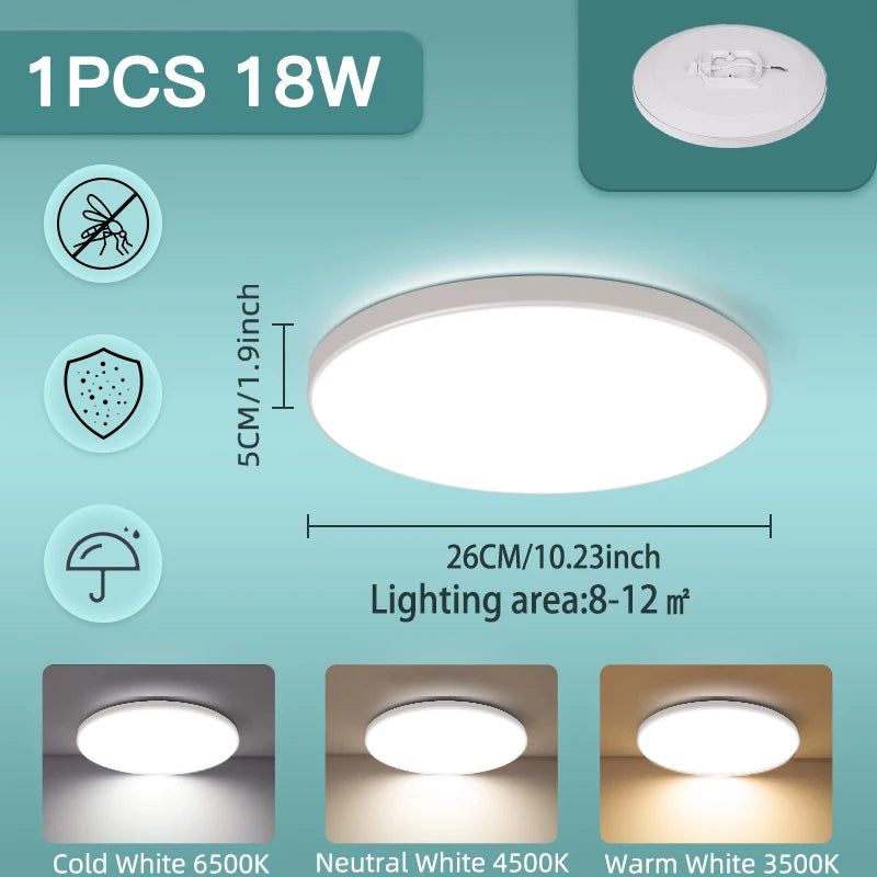 Led Ceiling Lights 220V Led Ceiling Lamp 18W 30W 40W 50W Lighting for Living Room Led Lights Fixture Modern Home Decoration