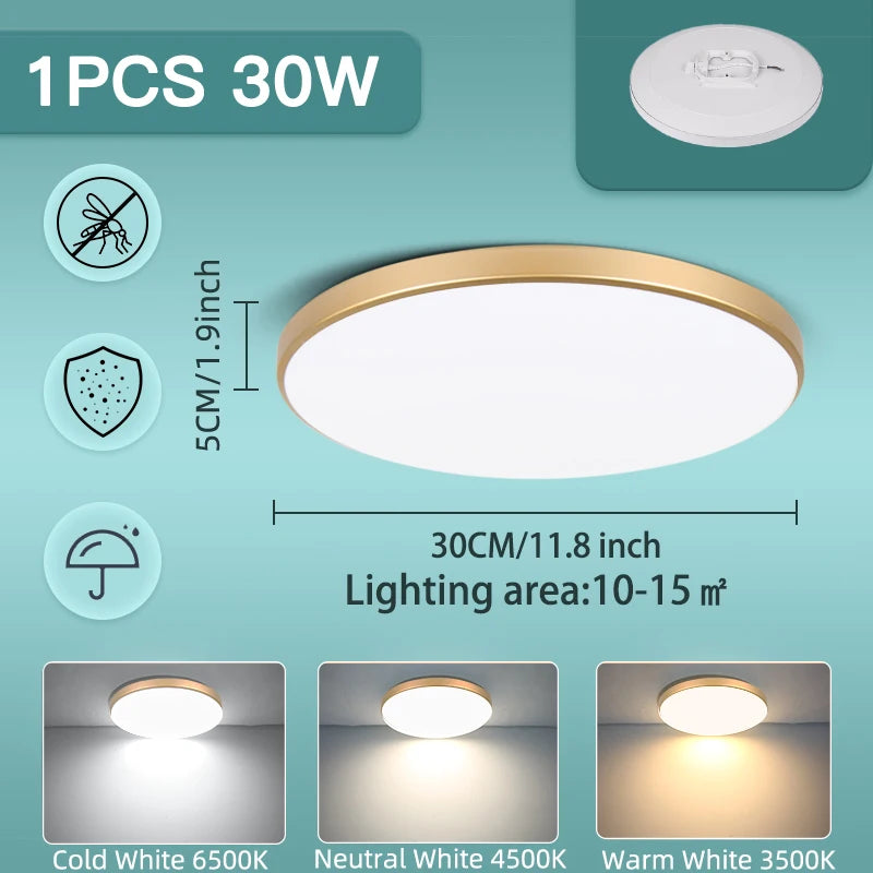 Led Ceiling Lights 220V Led Ceiling Lamp 18W 30W 40W 50W Lighting for Living Room Led Lights Fixture Modern Home Decoration
