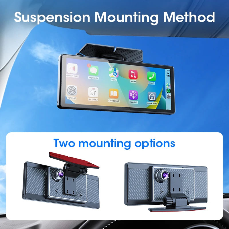 8.1 inch Wireless Carplay&Android Auto 2.5K Car DVR Multimedia 5G WIFI Dashcam Rearview Camera GPS Navigation Dashboard FM AUX